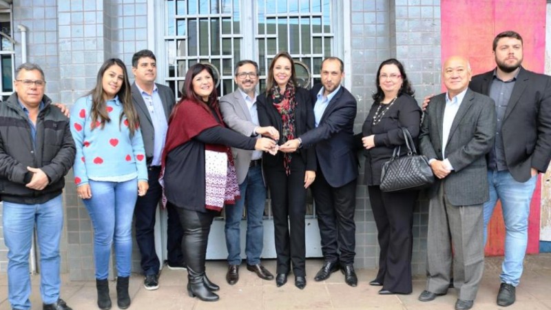 Entrega de chaves prédio Banrisul